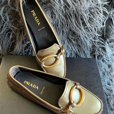 brown prada loafers women|Prada driving loafers women's.